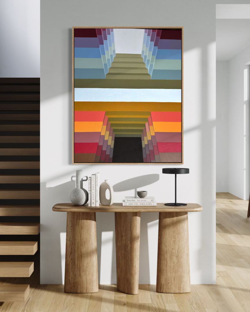 Válaszút, 80x100cm, geometrikus absztrakció, 05